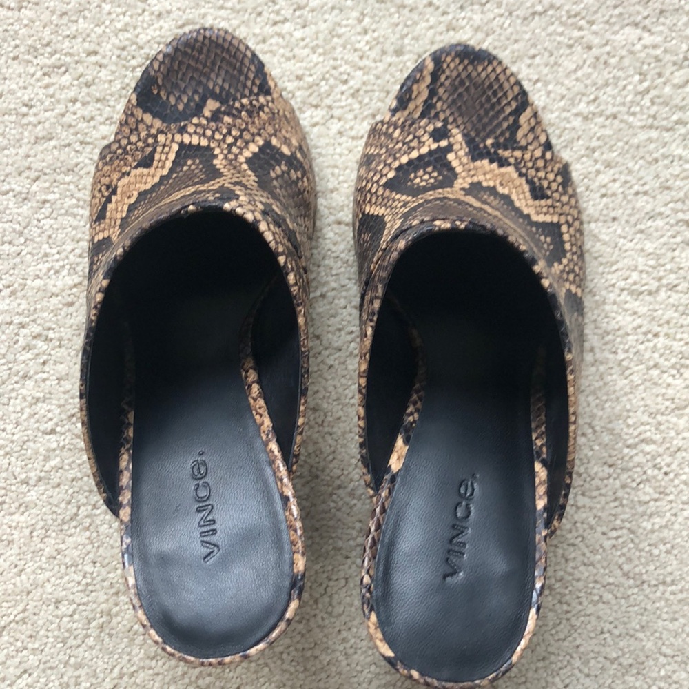 Vince Animal Print Mule Sandals